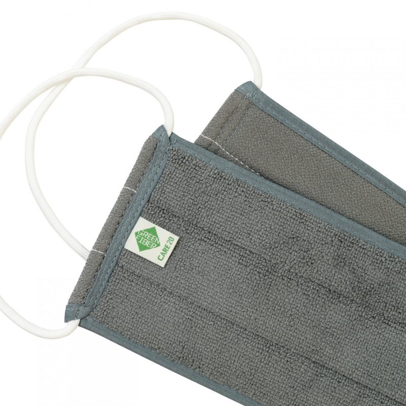 Длинная мочалка-скраб Green Fiber CARE 20, серая